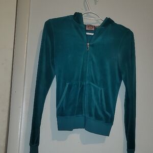 Juicy Couture Blue Cardigan Sweater with V-Neck